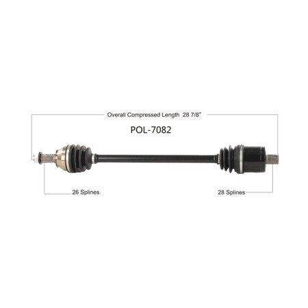 Wide Open OE Replacement CV Axle for POL REAR L/R RZR XP/XP4 TURBO 19-20 POL-7082